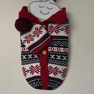 Baby snuggle sack & hat set